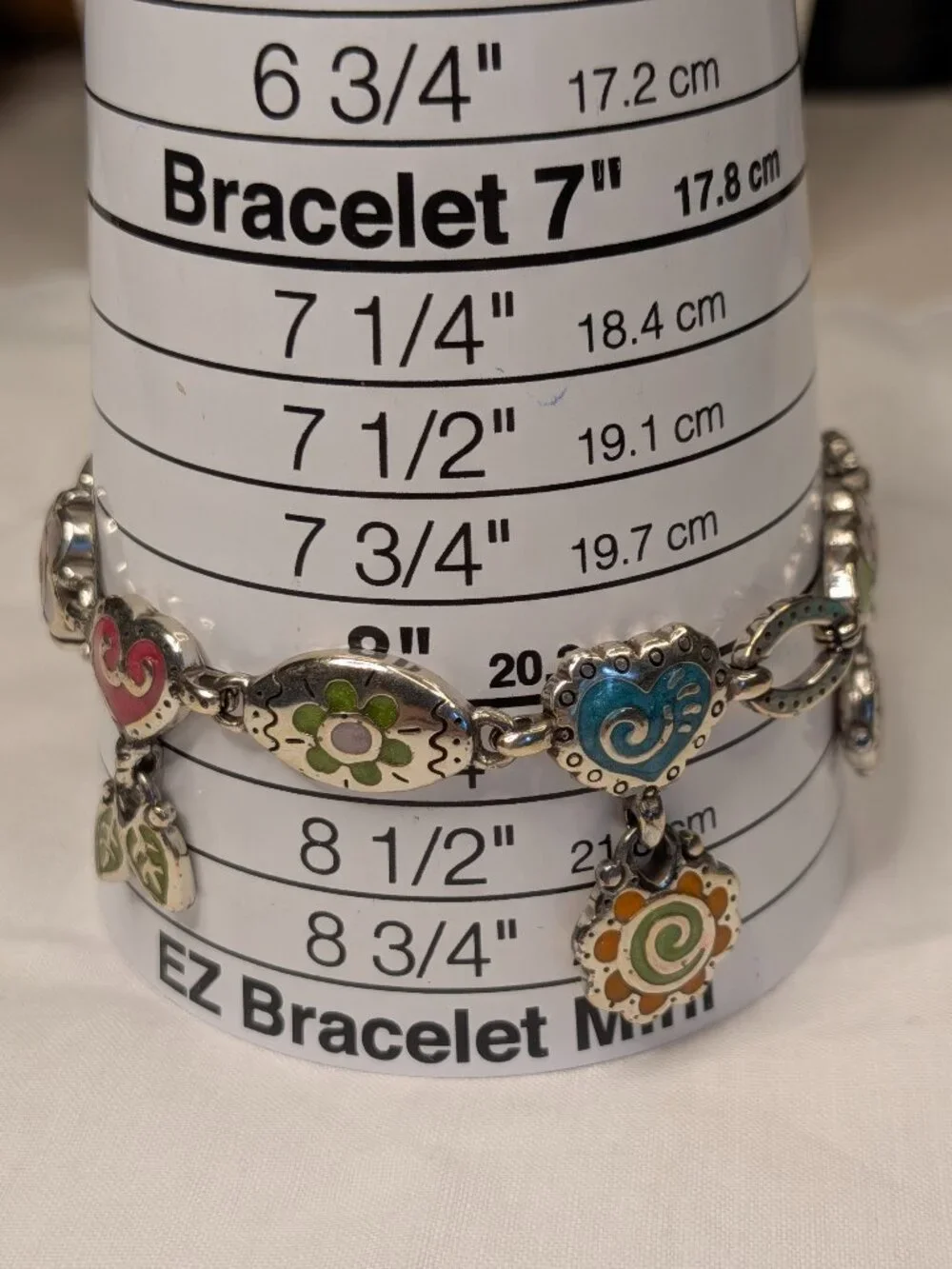 Brighton “Pop Garden” Enamel Charm Bracelet – Retired 8.5